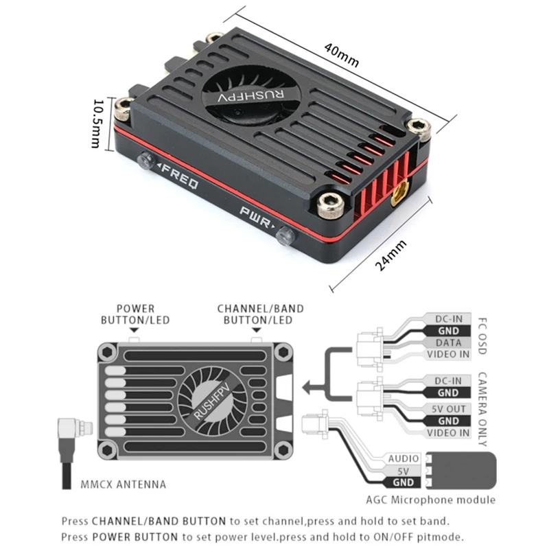RUSH MAX SOLO 5.8GHz 2.5W VTX  - Rushfpv Rush Max Solo 5.8G 2.5W Vtx のレビューと価格
