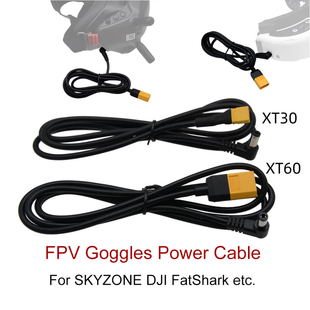 1.2 メートル FPV ゴーグル電源ケーブル XT60 ま - Skyzone Sky04X Pro Oled Fpv Goggles のレビューと価格